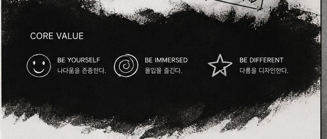 BENURD 핵심 가치 세 가지 — BE YOURSELF, BE IMMERSED, BE DIFFERENT