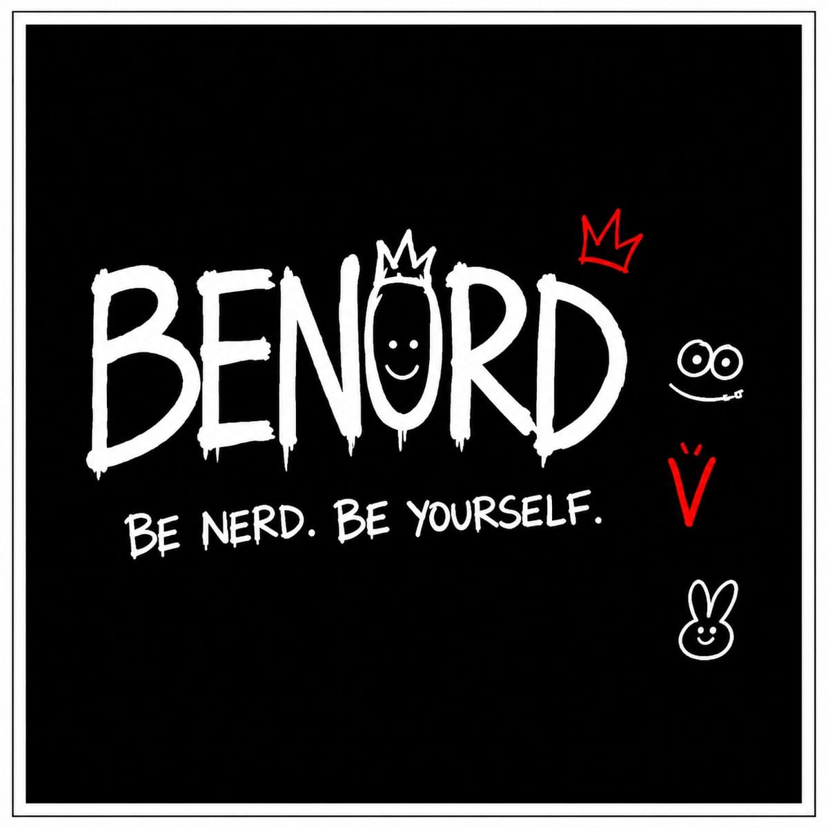 BENURD 스티커 도안 검정 바탕