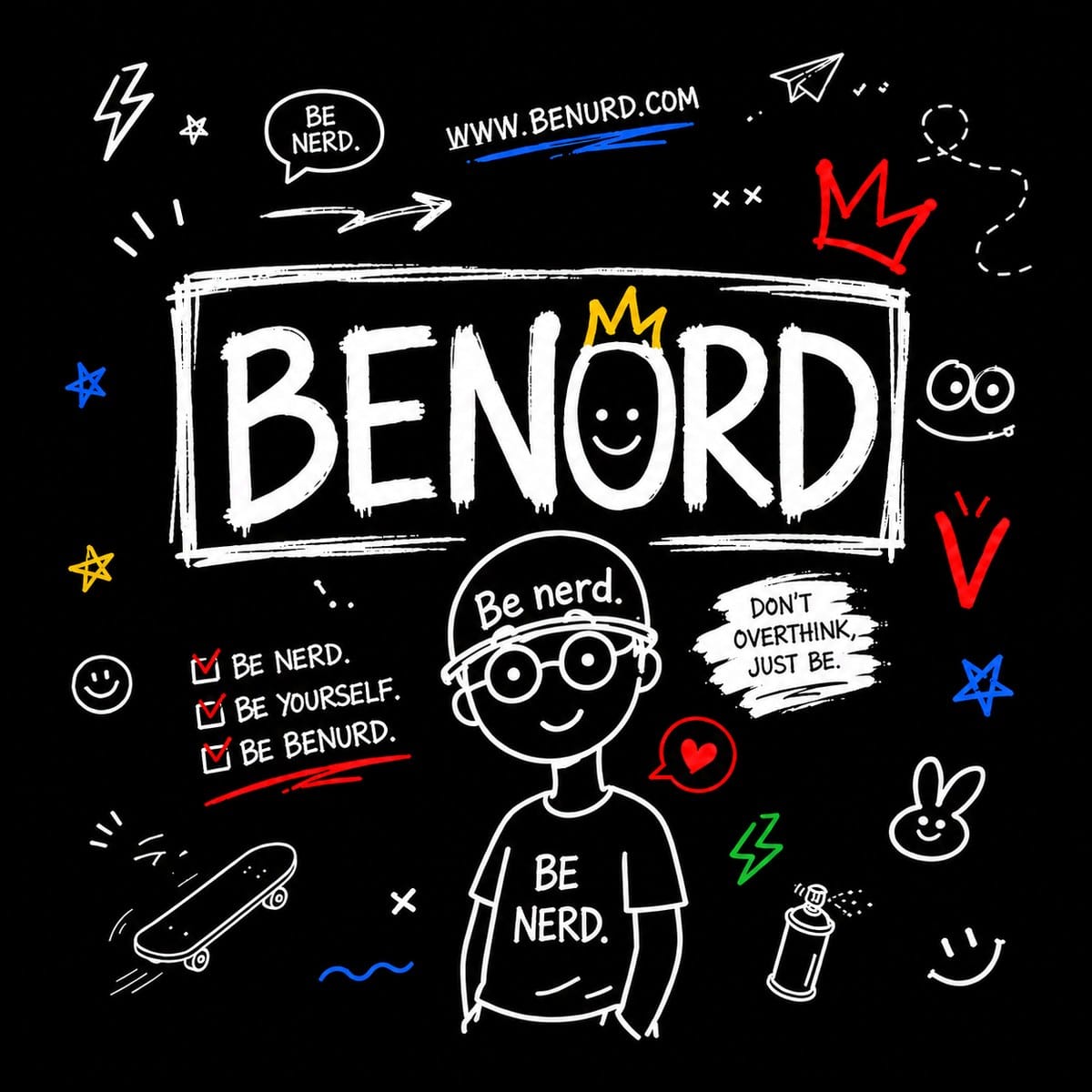 BENURD 스티커 도안 검정 바탕 두 번째